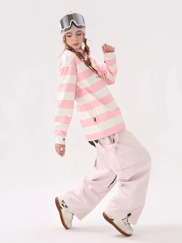 Molocoster Colorblock Striped Ski Sweatshirt - Unisex - Image 4