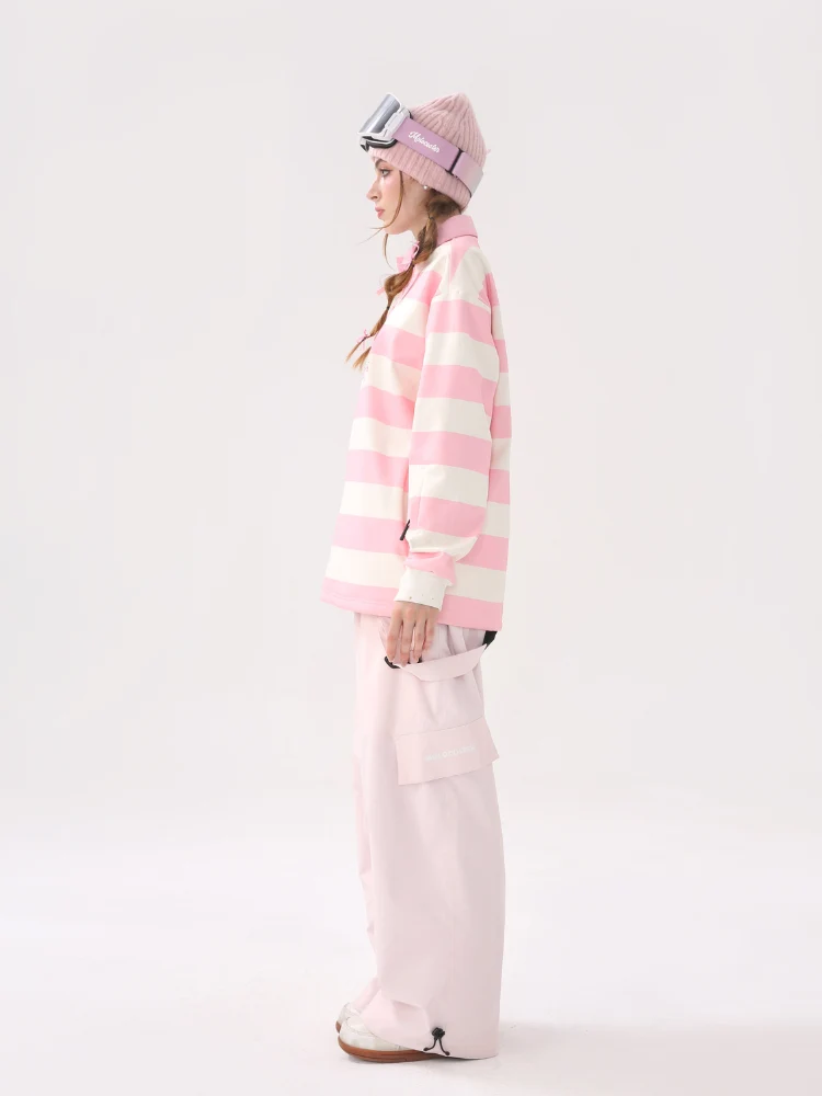 Molocoster Colorblock Striped Ski Sweatshirt - Unisex - Image 8