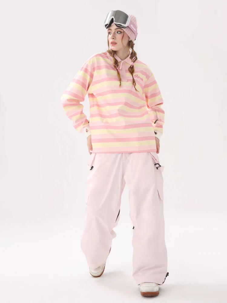 Molocoster Pink Striped Ski Pullover - Women's - Image 5