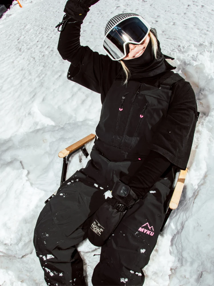 MYKU Arctic 3L Fleece Lined Snow Bibs - Unisex - Image 2