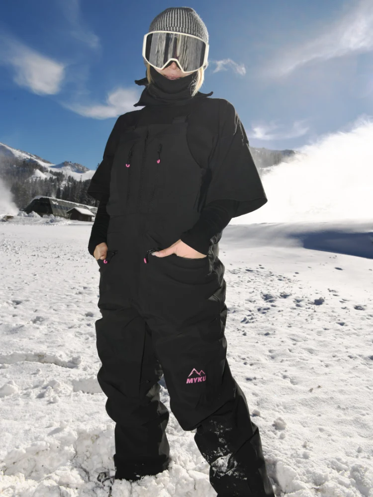 MYKU Arctic 3L Fleece Lined Snow Bibs - Unisex - Image 4