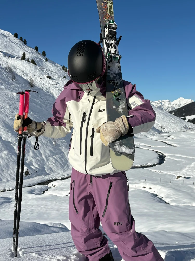 MYKU Glow 3L Shell Snow Bibs - Unisex - Image 2