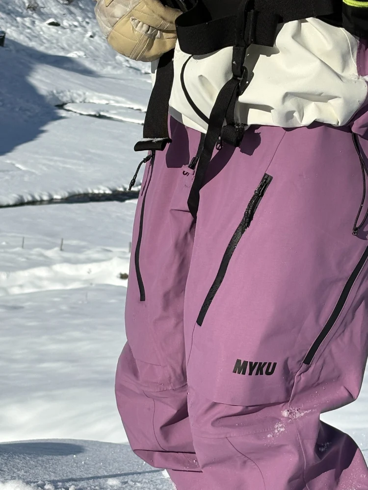 MYKU Glow 3L Shell Snow Bibs - Unisex - Image 4