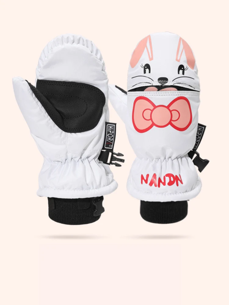 NANDN Kids Ski Waterproof Cartoon Gloves - Image 3