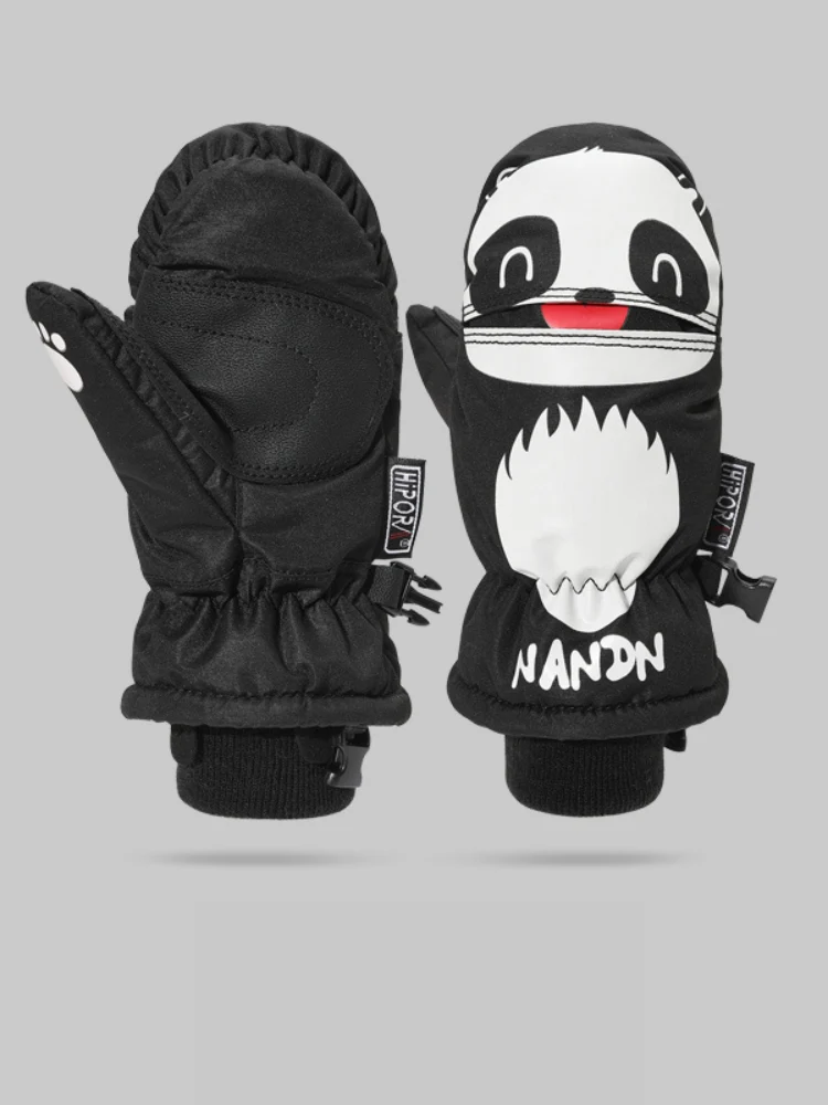 NANDN Kids Ski Waterproof Cartoon Gloves - Image 4