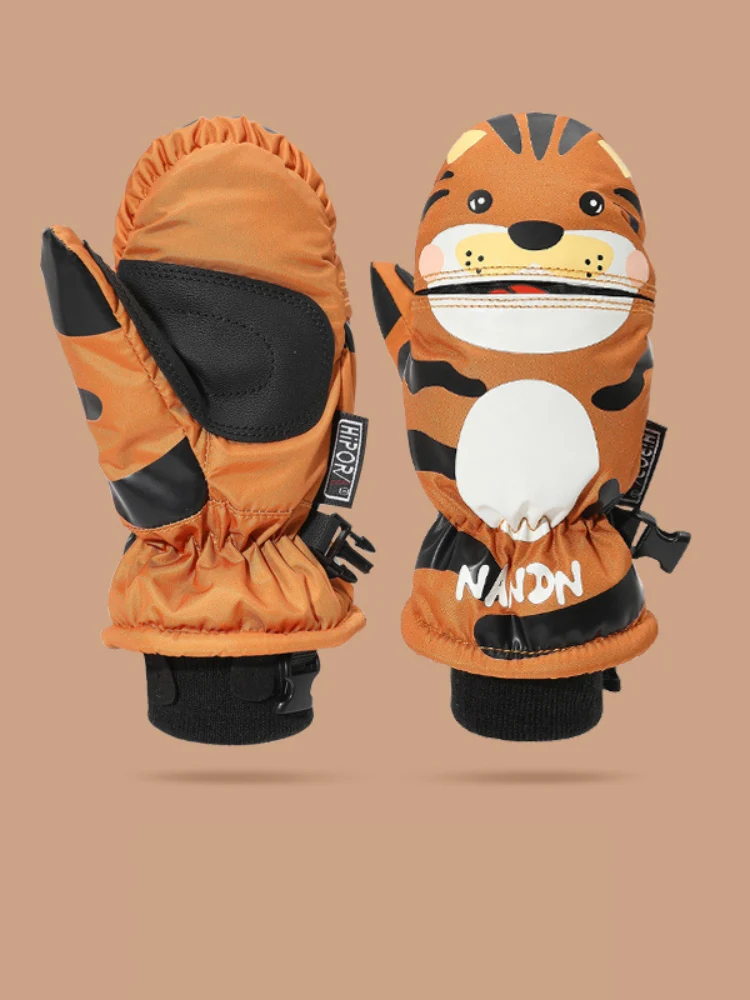 NANDN Kids Ski Waterproof Cartoon Gloves - Image 6