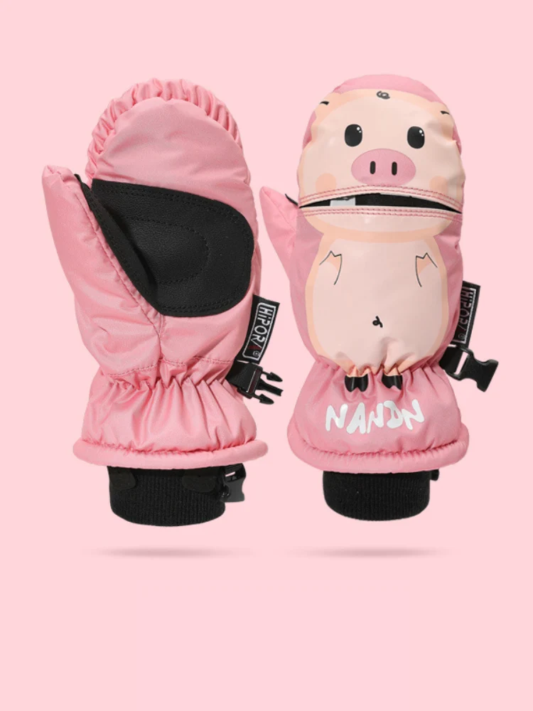 NANDN Kids Ski Waterproof Cartoon Gloves - Image 7