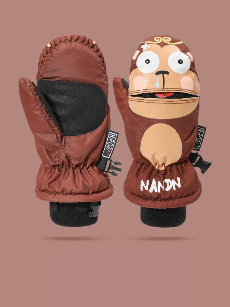 NANDN Kids Ski Waterproof Cartoon Gloves - Image 8