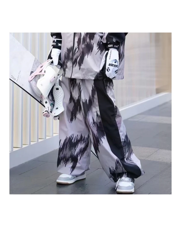 NIS Leopard Print Shell Snow Pants - Unisex - Image 7