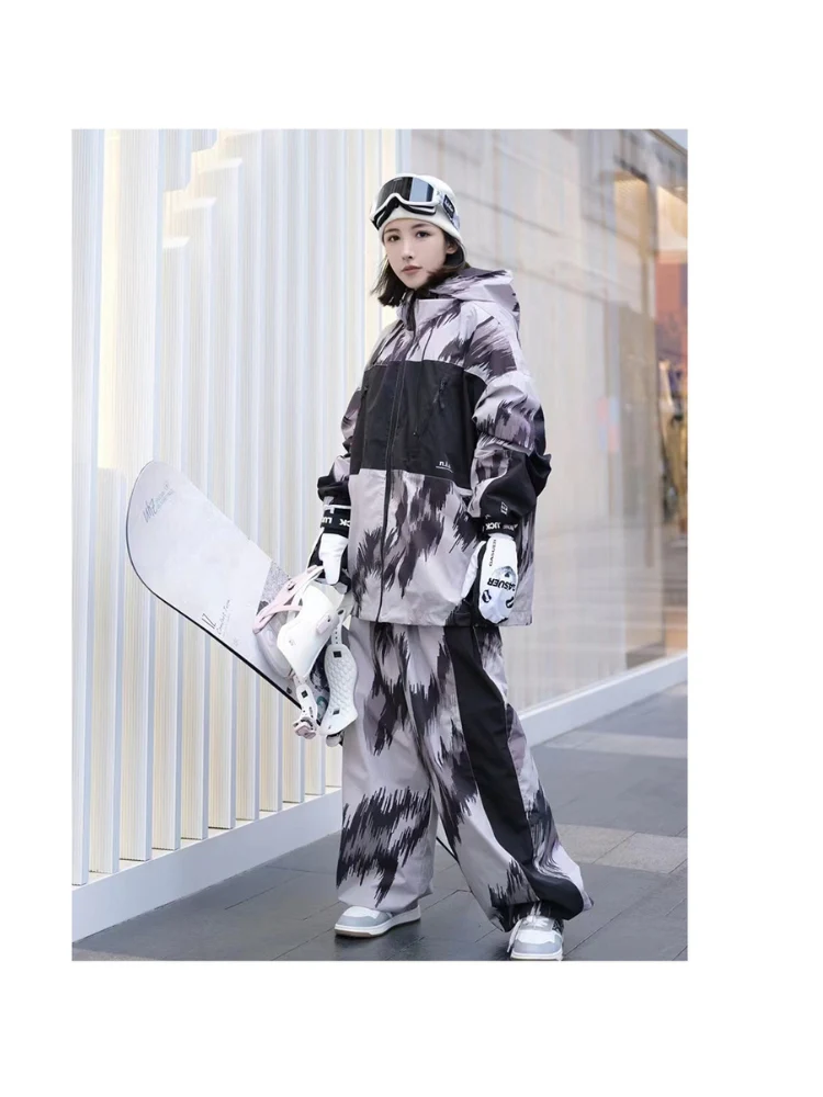 NIS Leopard Print Shell Snow Pants - Unisex - Image 9
