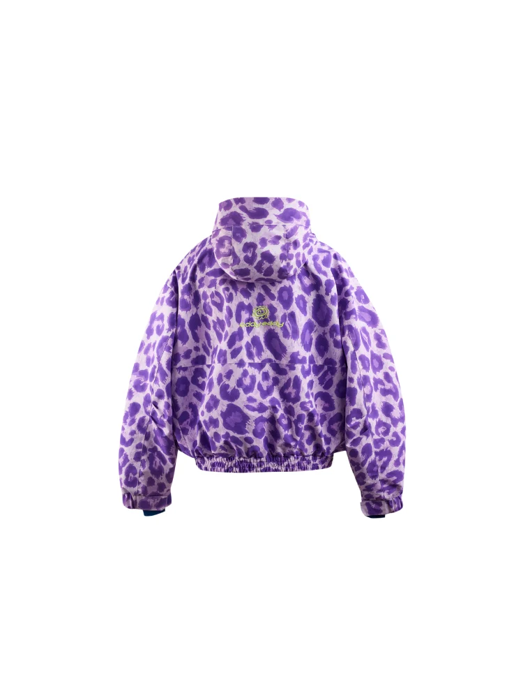 OddyEddy Violet Leopard Snow Jacket - Unisex - Image 13