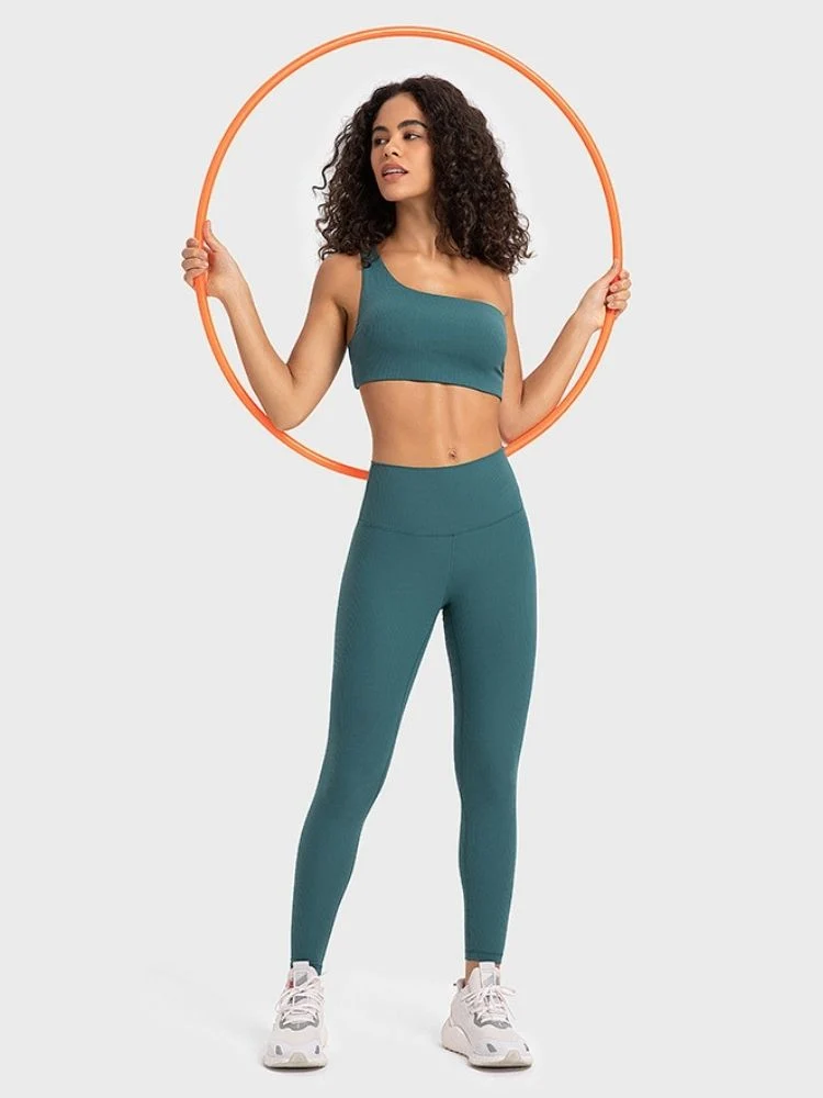 One Shoulder Asymmetrical Fitness Bra - Image 3