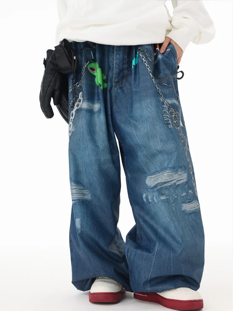 POMT Graffiti Flow Baggy Ski Pants – Unisex - Image 3