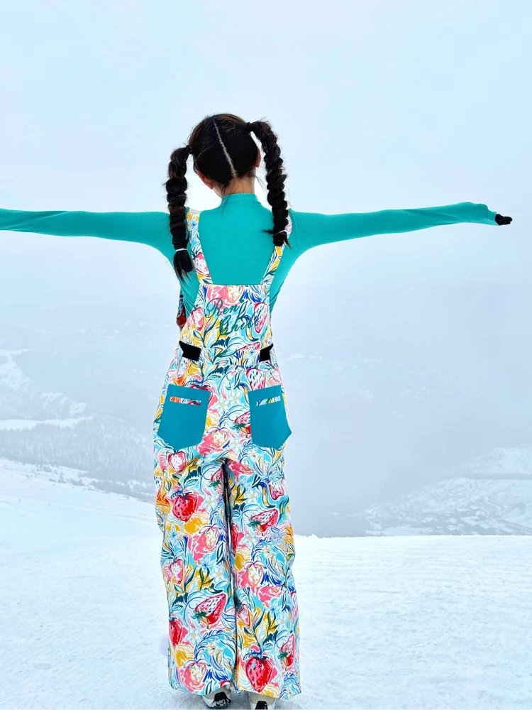 RenChill Glacier Floral 3L Ski Bibs [Limited Region] - Image 6