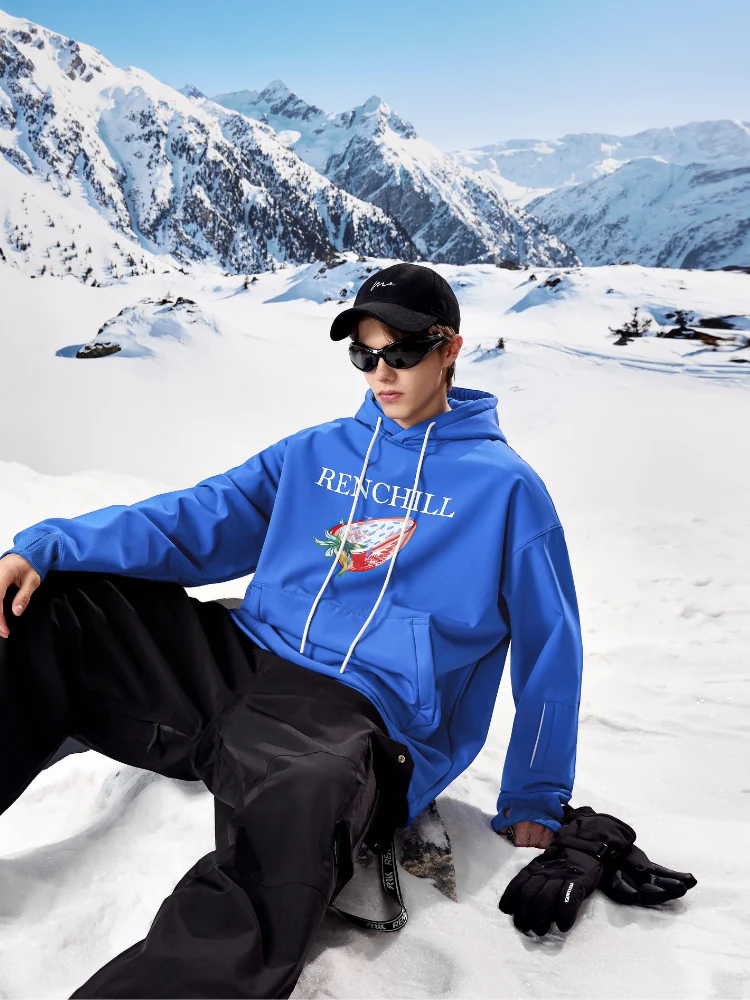 RenChill Klein Blue 3L Fleece Ski Hoodie - Unisex - Image 4