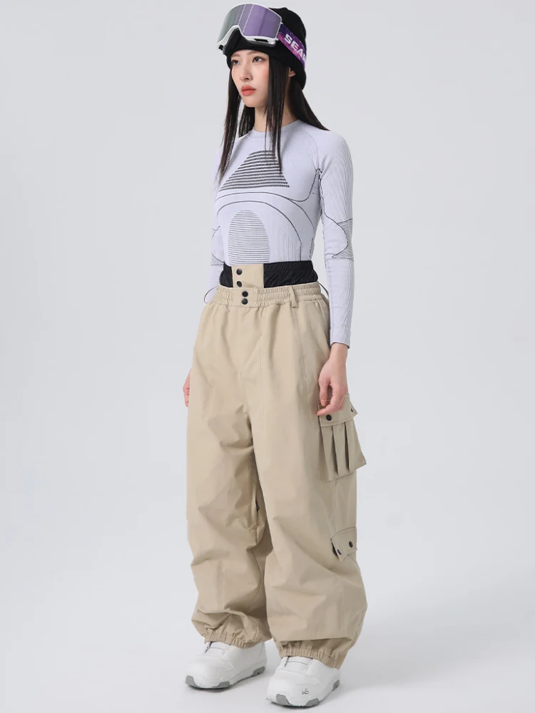 Searipe 3L Monochrome Baggy Cargo Pants - Women's - Image 28