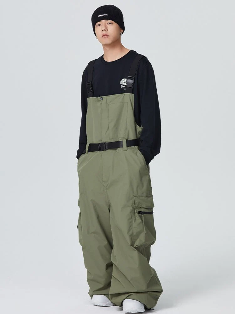 Searipe 3L Side Release Buckle Belt Baggy Snow Bibs - Men's - Image 3