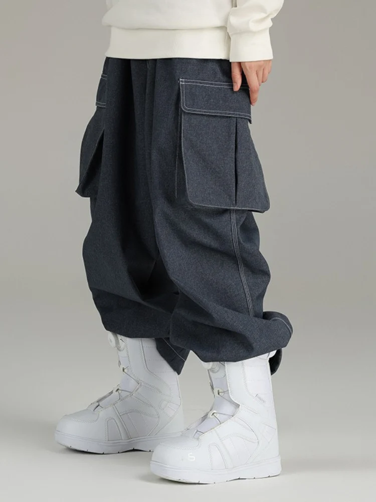 Searipe Demin Baggy Cargo Pants- Women's - Image 5