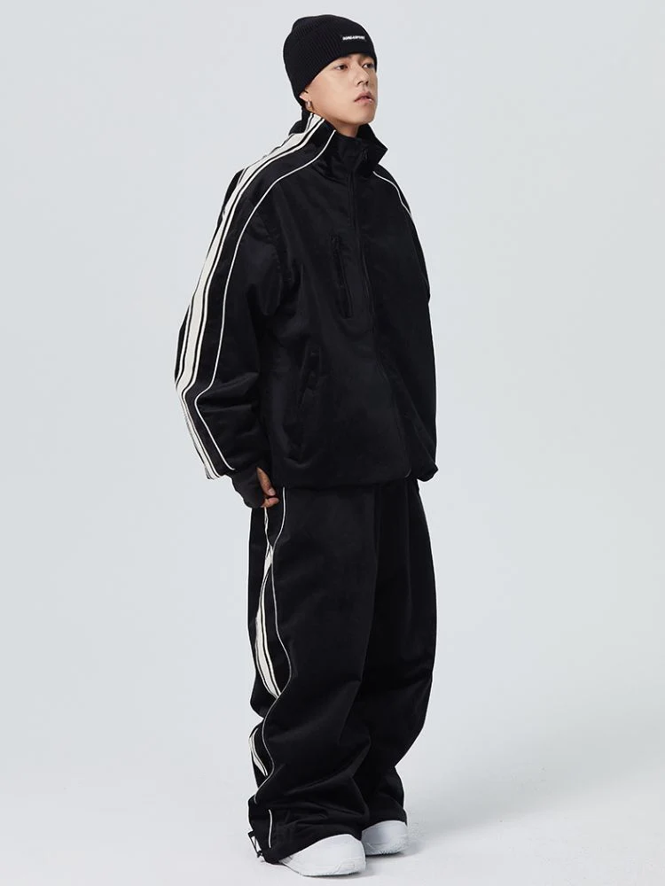 Searipe Side Stripe Velvet Baggy Shell Snow Suit - Men's - Image 12