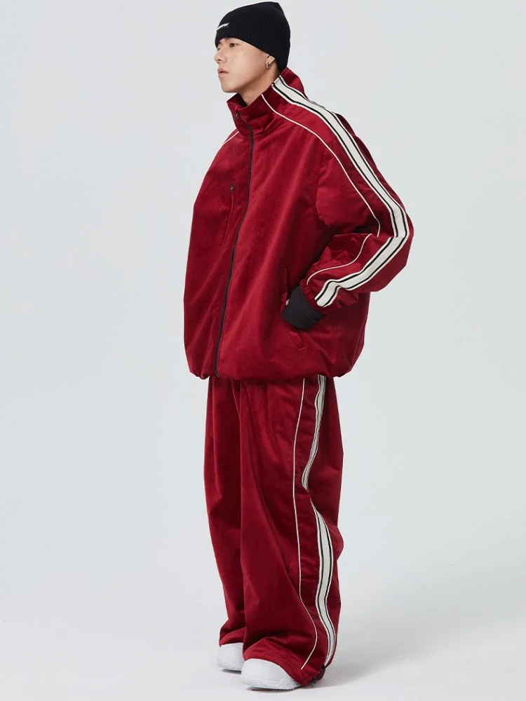 Searipe Side Stripe Velvet Baggy Shell Snow Suit - Men's - Image 16