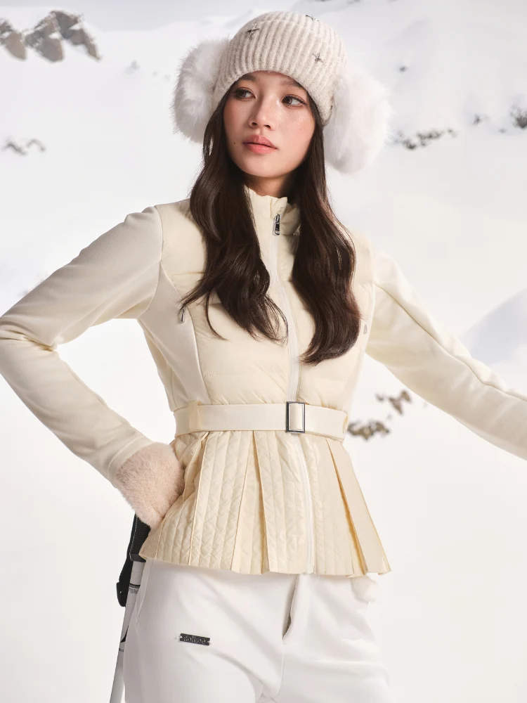 Solkee Puffy Pleats Mid Layer Down Jacket – Women’s