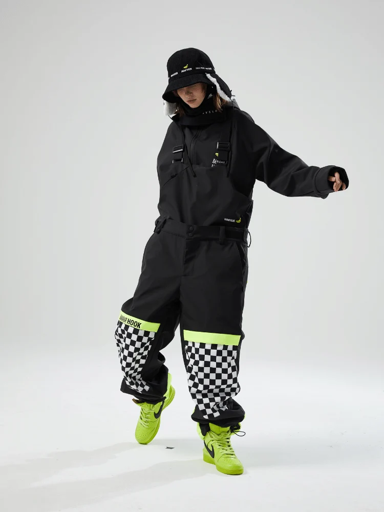 Tolasmik X Banana Hook Premium Chess Baggy Bib Pants - Unisex - Image 4