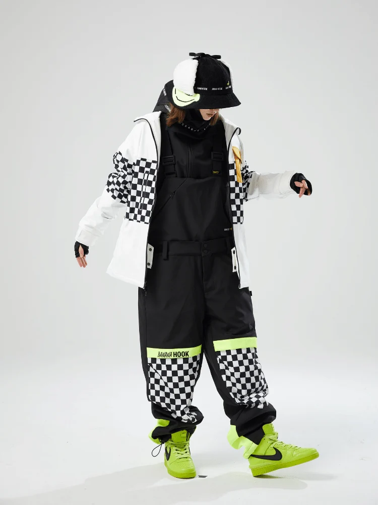 Tolasmik X Banana Hook Premium Chess Baggy Bib Pants - Unisex - Image 9