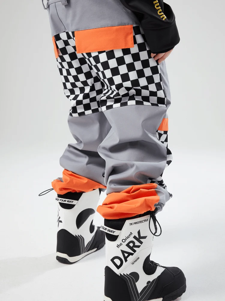Tolasmik X Banana Hook Premium Grey Chess Bib Pants - Unisex - Image 10