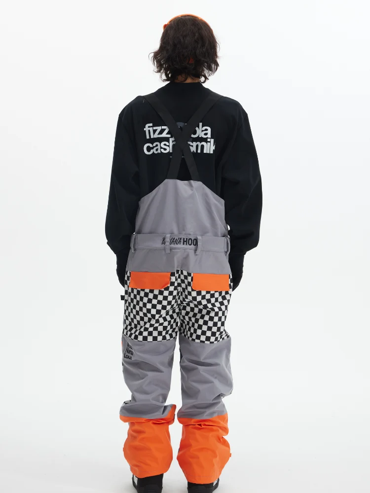 Tolasmik X Banana Hook Premium Grey Chess Bib Pants - Unisex - Image 5