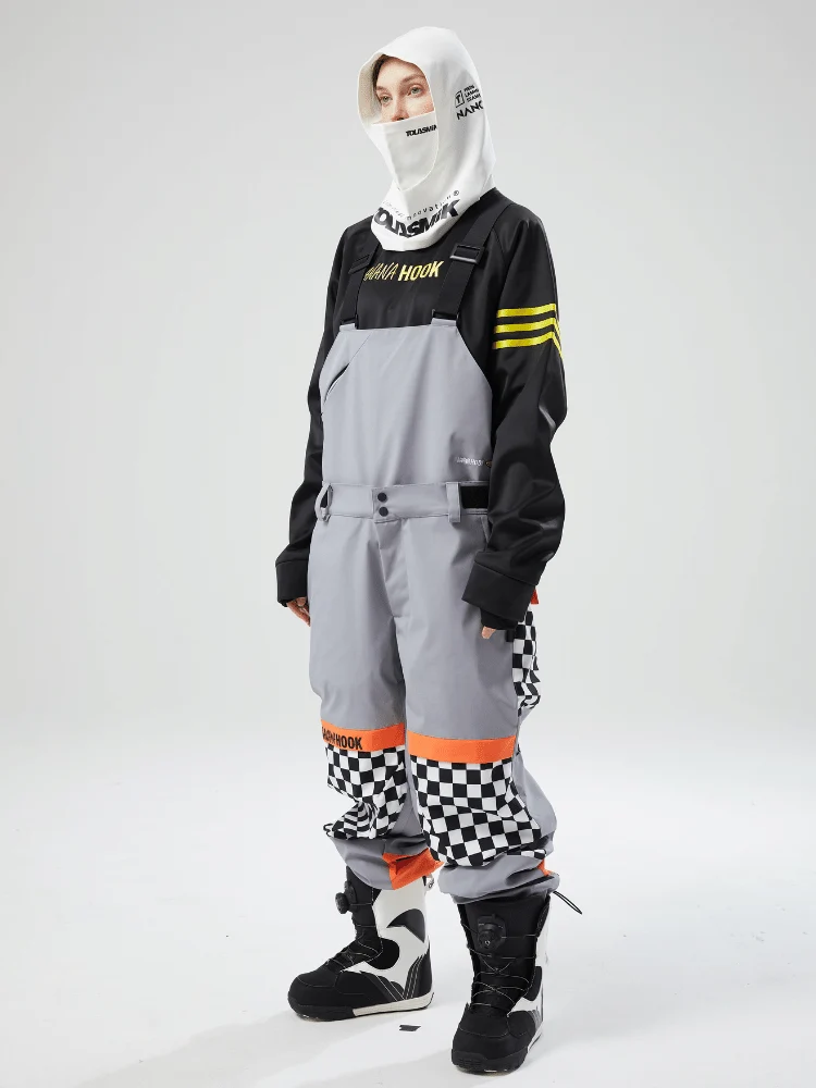 Tolasmik X Banana Hook Premium Grey Chess Bib Pants - Unisex - Image 6