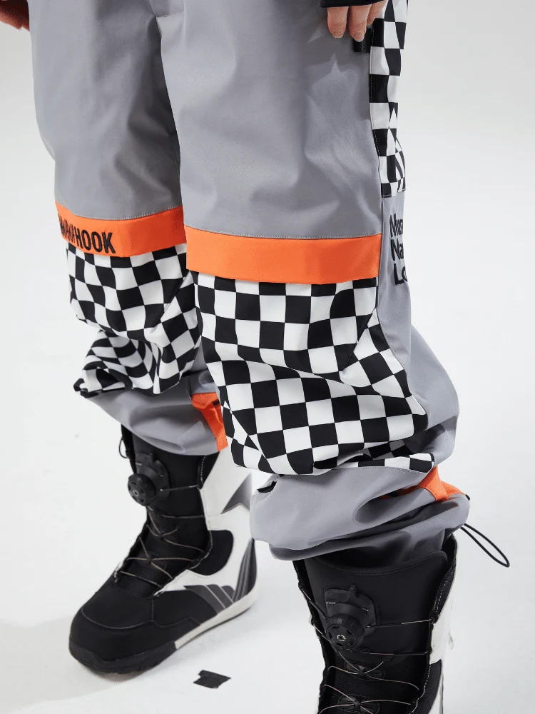 Tolasmik X Banana Hook Premium Grey Chess Bib Pants - Unisex - Image 7
