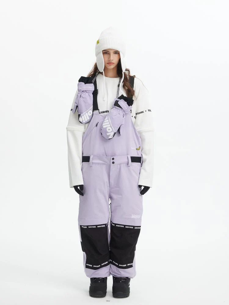Tolasmik X Banana Hook Premium Purple Snow Bib Pants - Unisex - Image 3