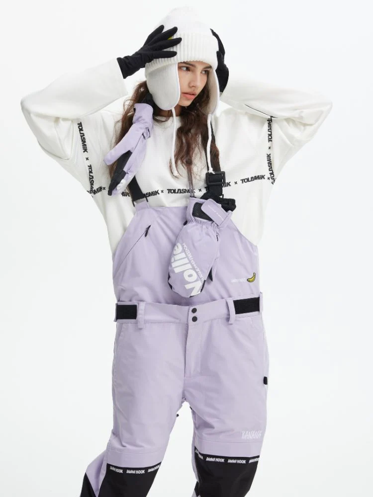 Tolasmik X Banana Hook Premium Purple Snow Bib Pants - Unisex - Image 6