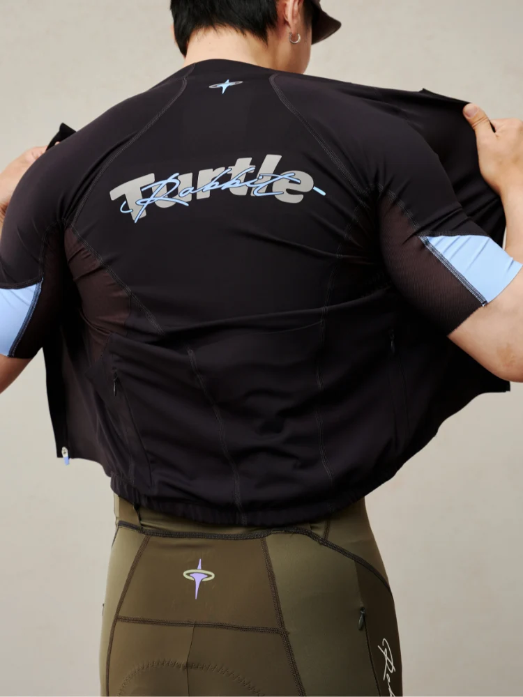 TurtleRabbit Black Cycling Jersey – Men’s - Image 5