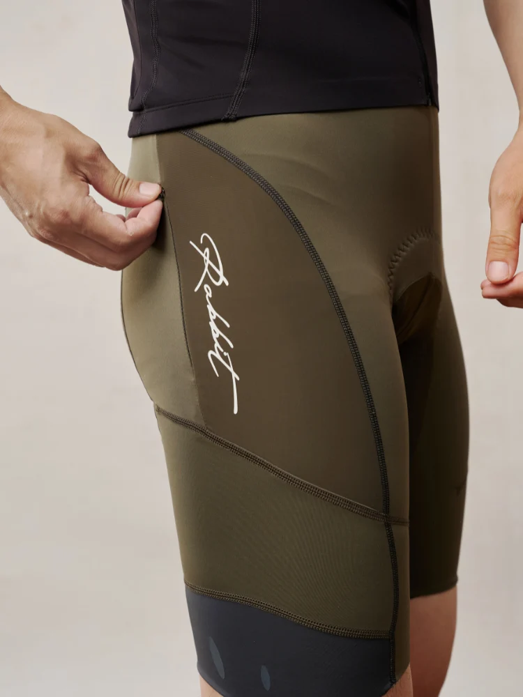 TurtleRabbit Army Green Cycling Bib Shorts - Men’s - Image 9