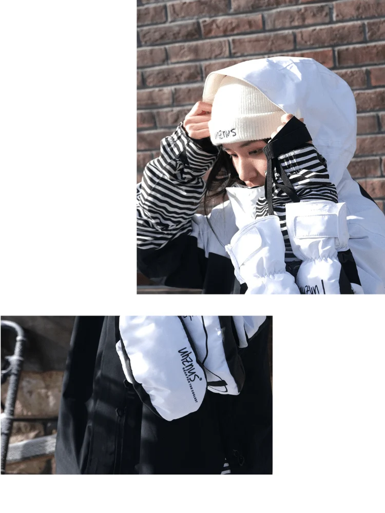 Uhznus White Art Mittens - Image 3