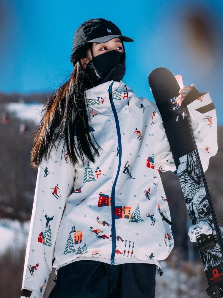 Winter Ticket 3L Canvas Peak Baggy Ski Jacket - Unisex - Image 9