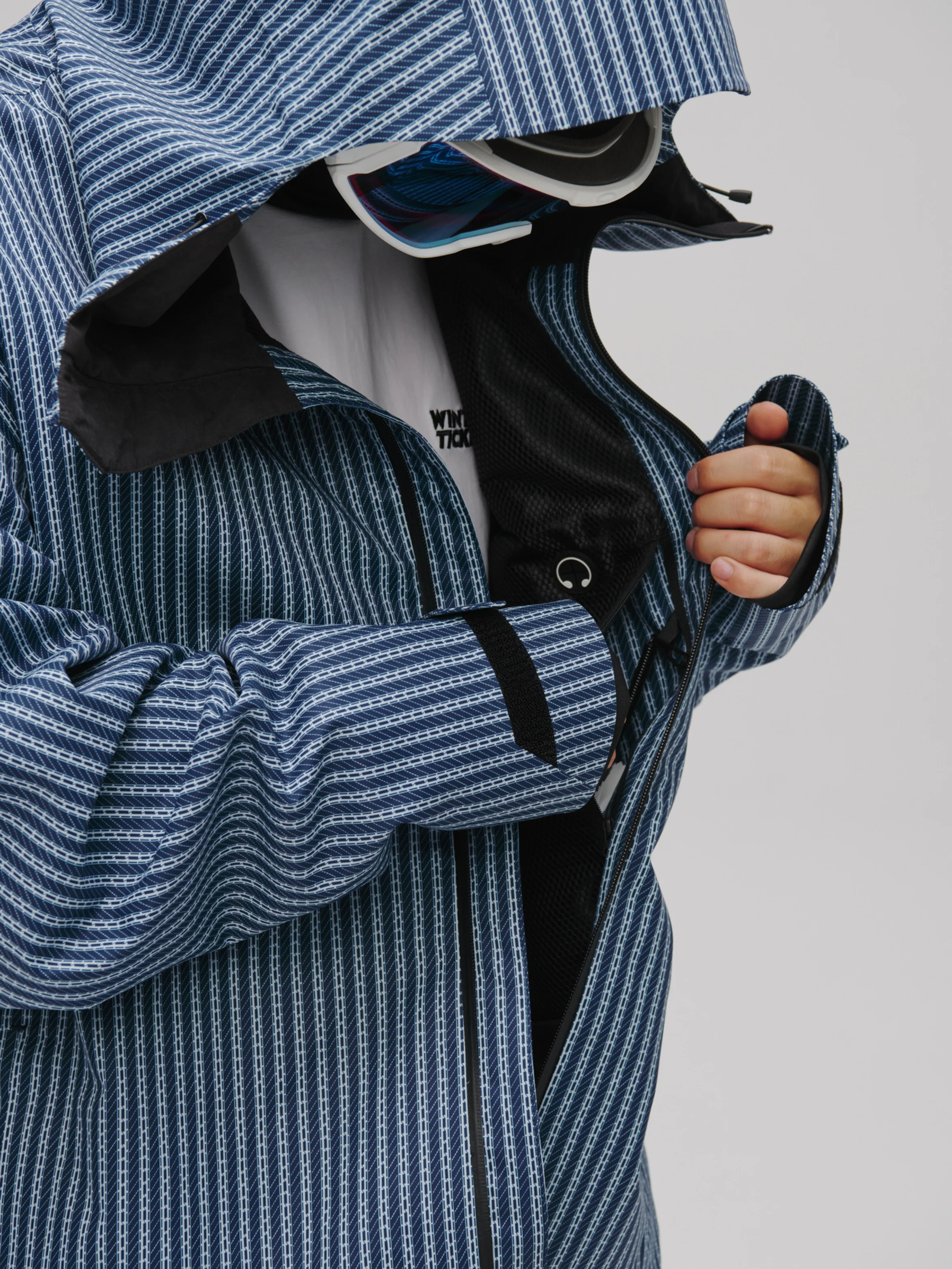 Winter Ticket Blue Motion 3L Baggy Freestyle Ski Jacket [Limited Region] - Image 12