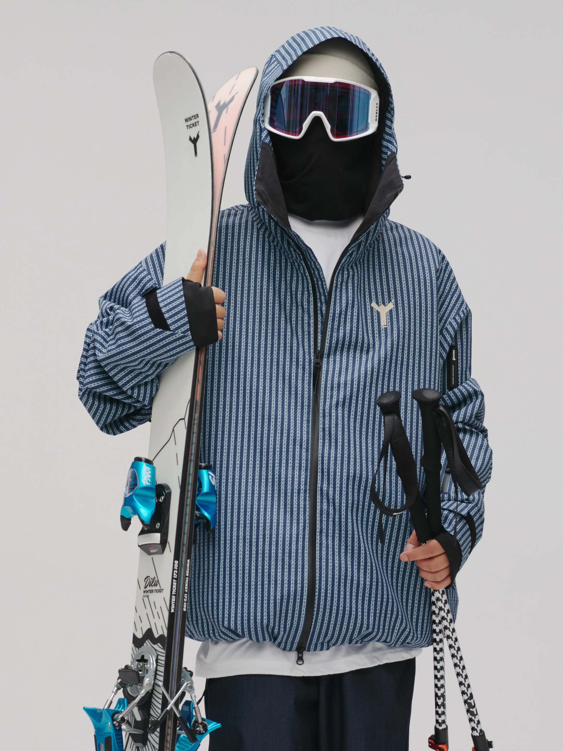Winter Ticket Blue Motion 3L Baggy Freestyle Ski Jacket [Limited Region] - Image 5