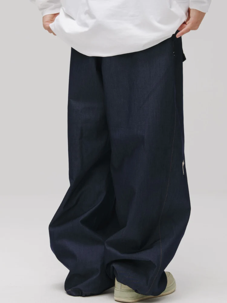 Winter Ticket Denim Baggy Ski Pants - Unisex - Image 6