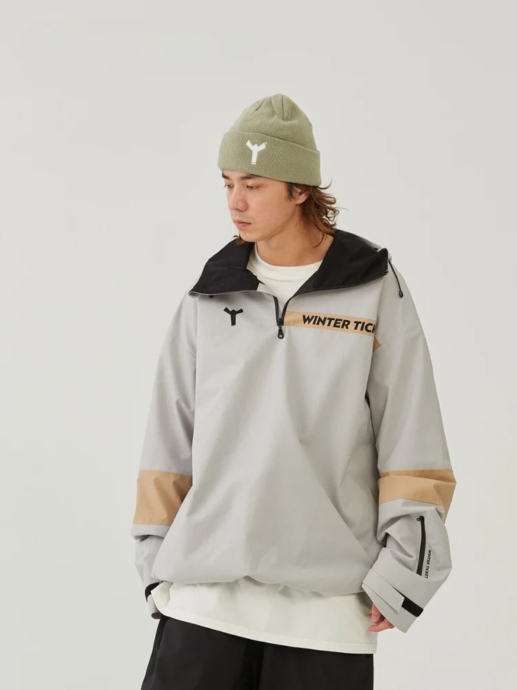 Winter Ticket Grey Freeride 3L Pullover Jacket [Limited Region] - Image 5